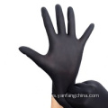 Guantes de examen de nitrilo médico negro sin polvo desechable